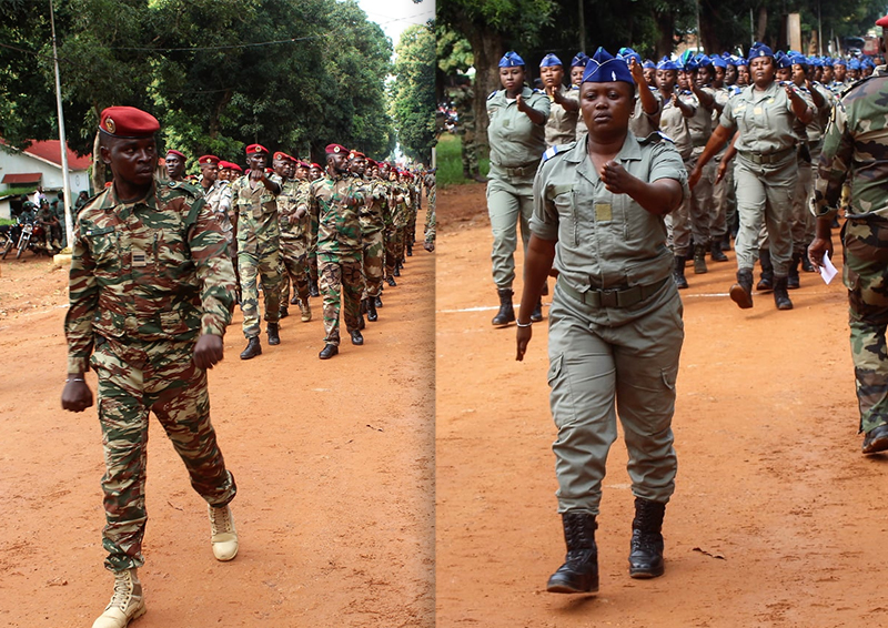 Армия ЦАР репетирует парад на День независимости